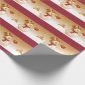 Papier Cadeau Bonhomme de neige avec des présents (Coin)