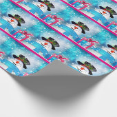 Papier Cadeau Bonhomme de neige de Noël (Coin)