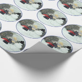Papier Cadeau Bonhomme de neige Scottish Terrier (Coin)