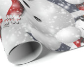 Papier Cadeau bonhomme de Noël (Coin rond)