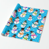 Papier Cadeau bonhommes de neige (Déroulé)