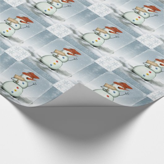 Papier Cadeau Bonhommes de neige (Coin)