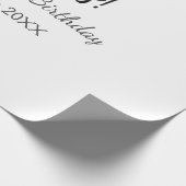 Papier Cadeau Bonjour 21e anniversaire ajouter nom date simple m (Coin)