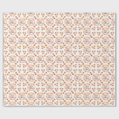 Papier Cadeau Bonjour Automne Feuilles de Motif sans couture (Plat)
