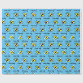 Papier Cadeau Bonjour Bab-ee Bee Baby shower à thème ou nouveau  (Plat)