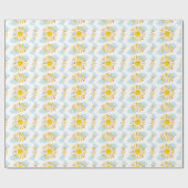 Papier Cadeau Bonjour Baby shower Sunshine (Plat)