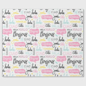 PAPIER CADEAU BONJOUR DANS DE NOMBREUSES LANGUES (Plat)