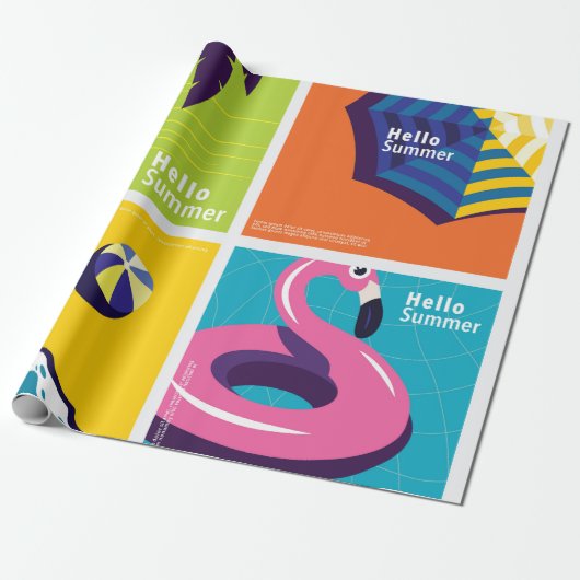 Papier Cadeau Bonjour été (Déroulé)