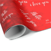 Papier Cadeau Bonjour, je t'aime (Coin rond)