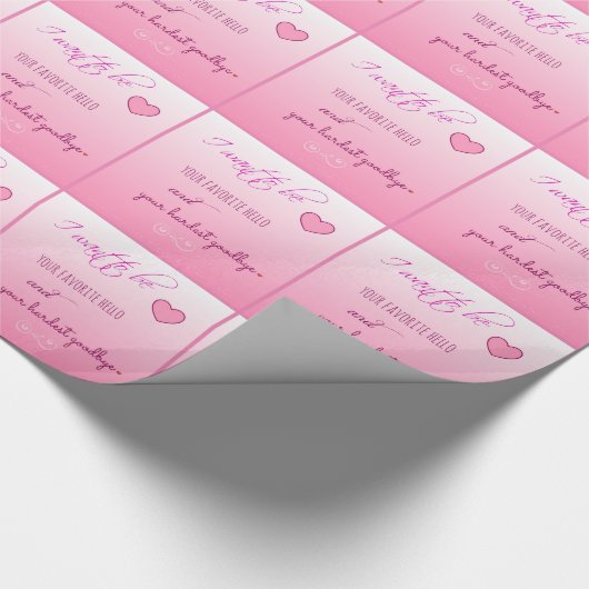 Papier Cadeau « Bonjour préféré » Saint-Valentin (Coin)
