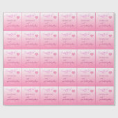 Papier Cadeau « Bonjour préféré » Saint-Valentin (Plat)