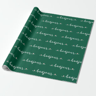 Papier Cadeau Bonjour Tiled Design