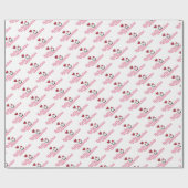 Papier Cadeau Bonjour Valentine Gnome avec ballon en forme de co (Plat)