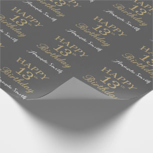 Papier Cadeau Bonne 13e anniversaire de la Parties scintillant d