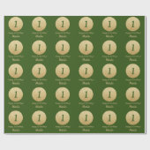 Papier Cadeau Bonne 15e anniversaire Parties scintillant verte e (Plat)