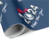 Papier Cadeau Bonne année 2023. Papier d'enrobage personnalisé (Coin rond)