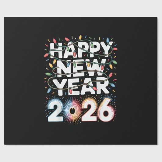 Papier Cadeau Bonne année 2026 (Plat)