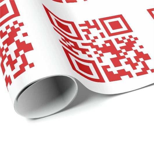 Papier Cadeau Bonne année ! — Code QR (Coin rond)