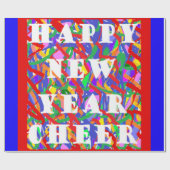 Papier Cadeau Bonne Année Et Salutations Salutations Motifs Mosa (Plat)