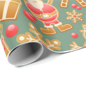 Papier Cadeau Bonne année et soyez béni d'envelopper papier (Coin rond)