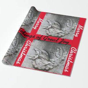 Papier Cadeau Bonne bouchée Grande joie Joyeux Noël Angel Papier