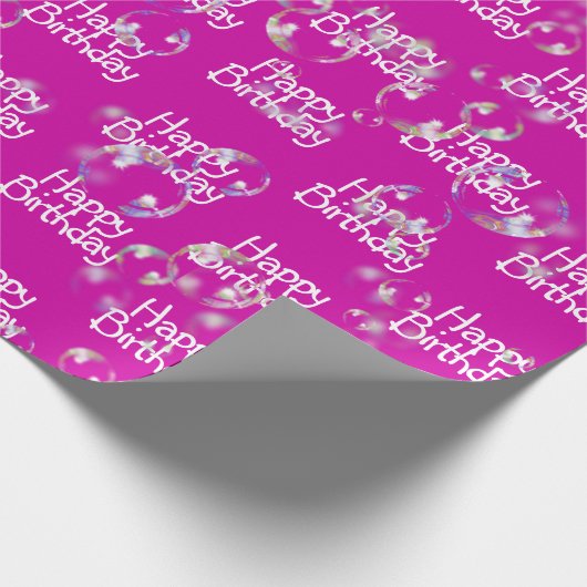 Papier Cadeau Bonne bulle d'anniversaire sur papier d'enveloppem (Coin)