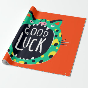 Papier Cadeau Bonne chance au porc Abstrait