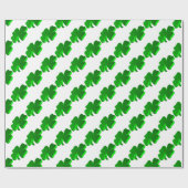 Papier Cadeau Bonne chance Clover Motif Vert Funny Elegant (Plat)