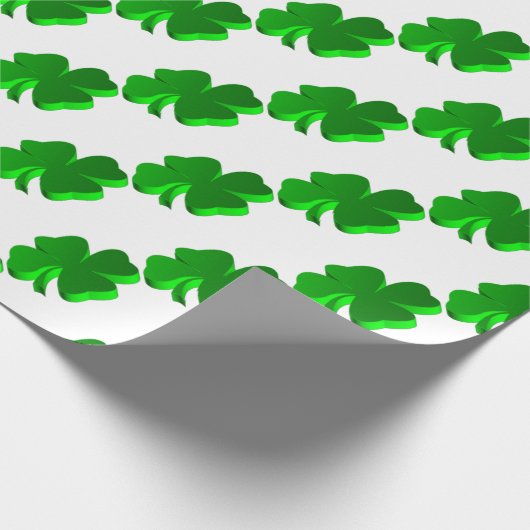 Papier Cadeau Bonne chance Clover Motif Vert Funny Elegant (Coin)