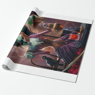 Papier Cadeau Bonne Chimie, Frankenstein Monster et sa mariée