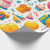 Papier Cadeau Bonne conception d'anniversaire 1 (Coin)
