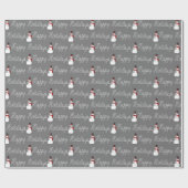 Papier Cadeau Bonne Corde De Vacances Et Snowmen (Plat)