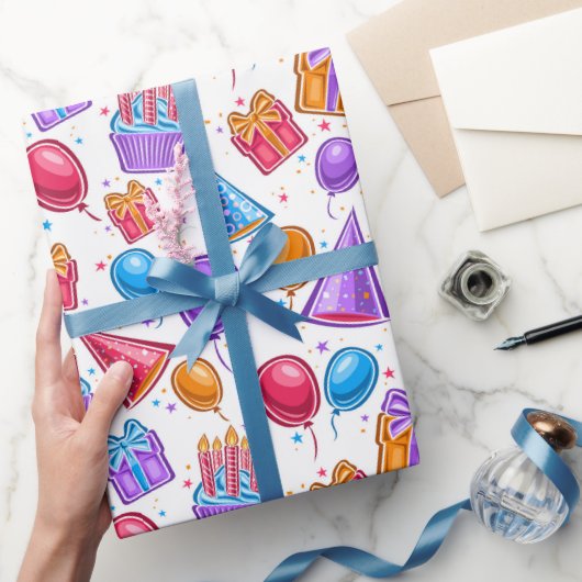 Papier Cadeau Bonne fête d'anniversaire (Cadeaux)