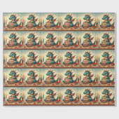 Papier Cadeau Bonne fête d'anniversaire du dragon (Plat)