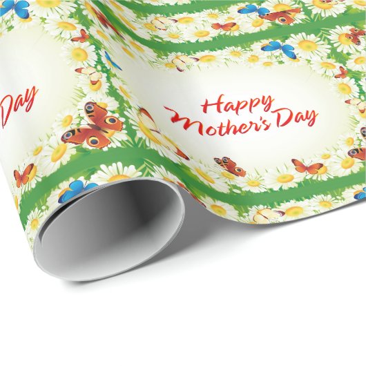 Papier Cadeau Bonne fête des mères 21 (Coin rond)