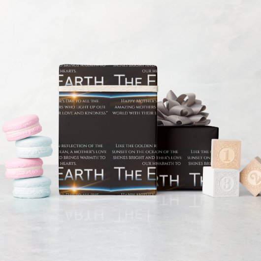 Papier Cadeau Bonne fête des mères avec amour (Baby Shower)