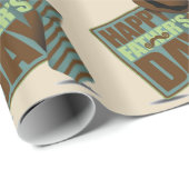 Papier Cadeau Bonne Fête des pères (Coin rond)