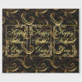 Papier Cadeau Bonne Fête des pères Moderne Calligraphie Fils Feu (Plat)