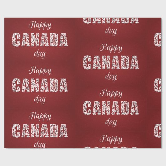 Papier Cadeau Bonne fête du Canada (Plat)