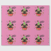 Papier Cadeau Bonne fille Carlin d'anniversaire (Plat)