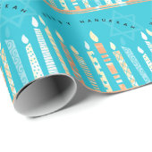 Papier Cadeau Bonne Hanoukka (Coin rond)