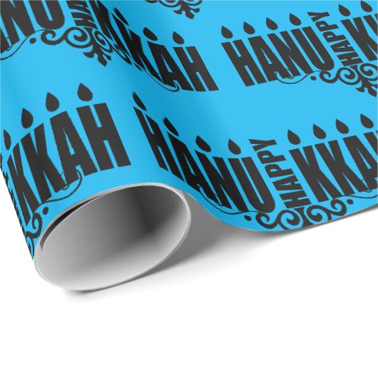 Papier Cadeau Bonne Hanoukka (Coin rond)