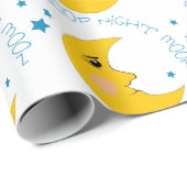 Papier Cadeau Bonne Lune de nuit (Coin rond)