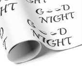 Papier Cadeau Bonne nuit Eyelashes Feminine Relaxation Design (Coin rond)