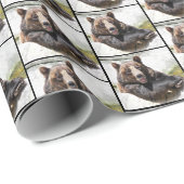 Papier Cadeau Bonne Ours (Coin rond)