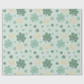 Papier Cadeau Bonne Saint-Patrick Shamrock (Plat)