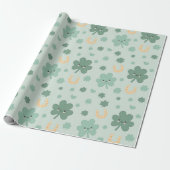 Papier Cadeau Bonne Saint-Patrick Shamrock (Déroulé)
