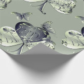 Papier Cadeau "Bonne Saint Patrick's Day" Shamrock (Coin)