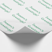 Papier Cadeau Bonnes Fêtes de police verte de Noël (Coin)