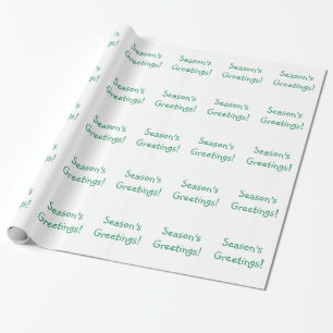 Papier Cadeau Bonnes Fêtes de police verte de Noël